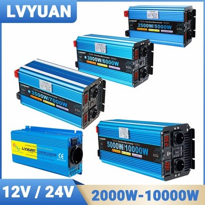 12V auf 230V 2000W -10000W Reiner Sinus Wechselrichter Spannungswandler Inverter