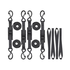 Tie Down Straps with Hooks, 8 feet 1200lbs Break Strength Cam Buckle Tiedown ...