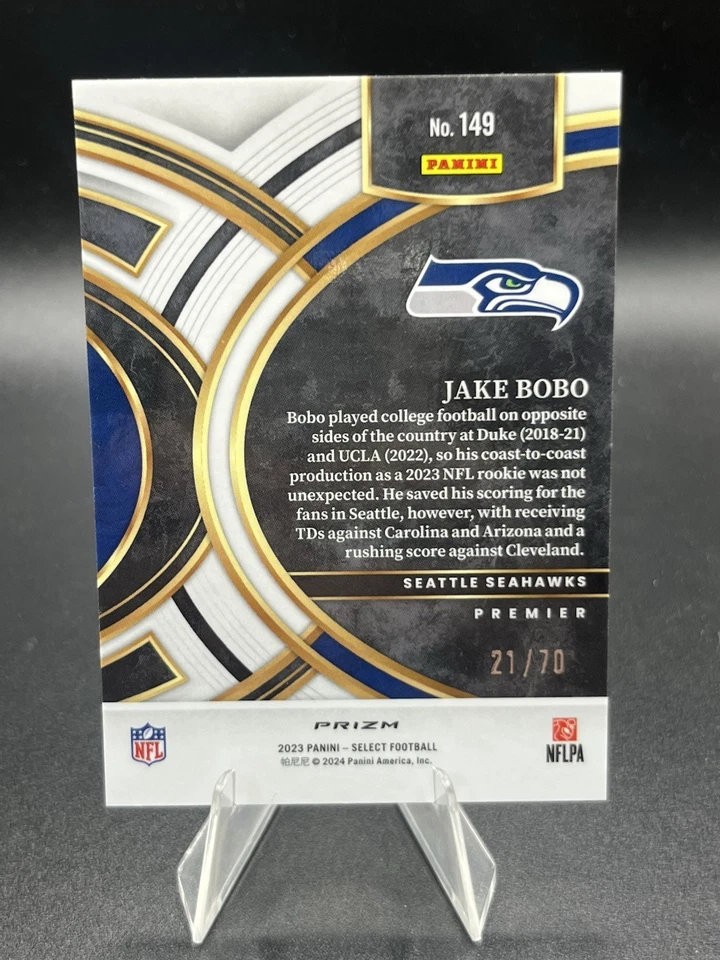 2023 Panini Select Jake Bobo Dragon Scale Rookie Premier Level #'d 21/70 - Image 2 of 2
