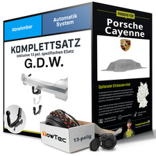 Für PORSCHE Cayenne Typ 9YA Anhängerkupplung abnehmbar +eSatz 13pol 23- NEU