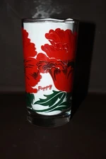 Boscul Vtg 1950's Peanut Butter Glass Red Poppy