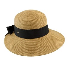 Scala Women's Paper Braid Hat with Dimensional Brim One Size Tea