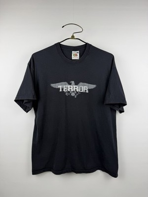 Vintage 2004 Terror Band Shirt LA Hardcore Original Art Trustkill Rare XL 24x29