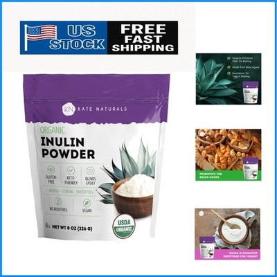 8oz Blue Agave Inulin Powder - Versatile Gluten-Free Prebiotic Fiber for Baking