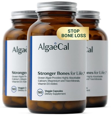 Algaecal Plant Based Calcium 750mg Vitamin D3 90 Veggie Caps 3 Pack