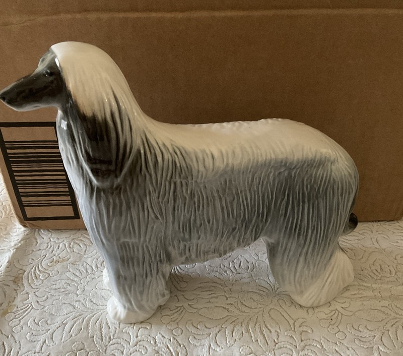 Vintage Russian Afghan Hound Dog Figurine 