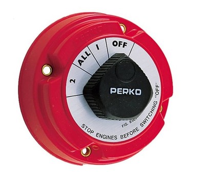 Perko 8501DP Medium Duty Battery Selector Switch Red, Small