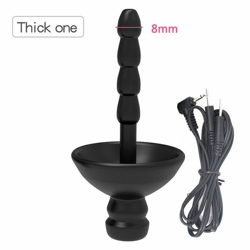 Silicone Electric E-stim Stretcher Urethral Sounding Rod Penis Plug Dilator Male - Picture 15 of 22