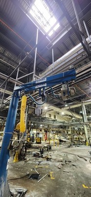 Anver Jumbo Ergo Vacuum Lift w/ Gorbel Jib Crane Ergo Rotating Capacity Control