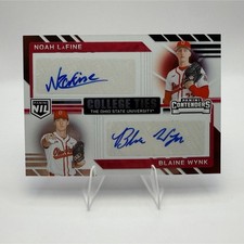 Panini 2025 College Ties Dual Auto #OSU-6 /99 Lafine Wynk Ohio State Rookie