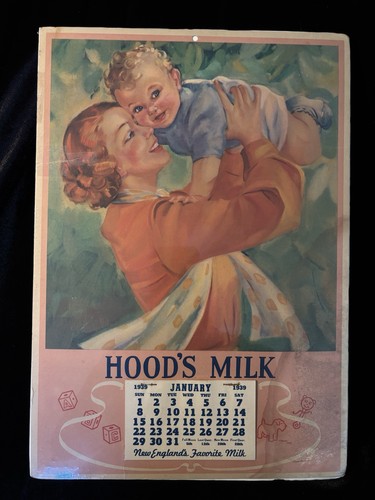 Vintage calendar: Hood's Milk (1939)