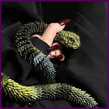 3D Printed Snake Rotatable Articulated Snake Joint Mobility Animal Simulation