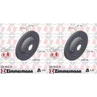2X Zimmermann Bremsscheiben 330Mm Hinten Passend FüR Genesis G70 KIA Stinger | 3