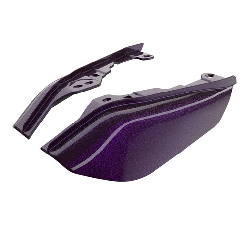 Hard Candy Mystic Purple Flake Mid Frame Air Deflector For 2009+ Harley Touring - Picture 4 of 10