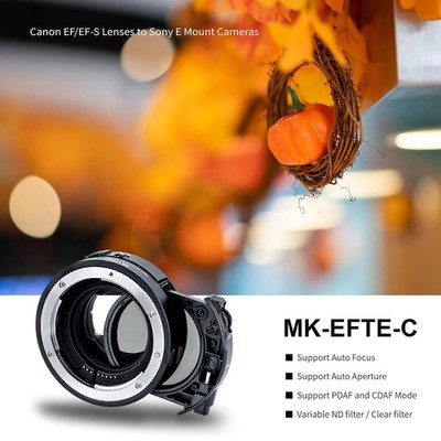 MEIKE MK-EFTE-C Auto-Focus Lens Adapter for Canon EF/EF-S Lens to Sony E Camera