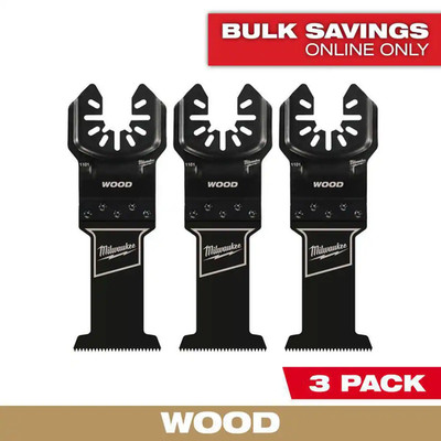 Milwaukee High Carbon Steel Universal Fit Wood Cut Multi Tool Oscillatg Blade 3