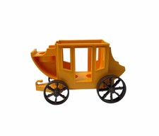 Vintage 1982 Fisher Price Little People Western Town Stagecoach Horse Wagon