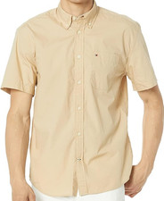 Tommy Hilfiger Men's Short Sleeve Casual Button Down Shirt Classic Fit Sz M NWT