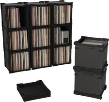 FlexiCube Vinyl Record Storage Box   Stackable Organizer for 12  Records, Hol...
