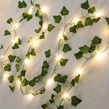 Green Leaf String Lights 5/10M Artificial Ivy Vine Fairy Light Wedding Party