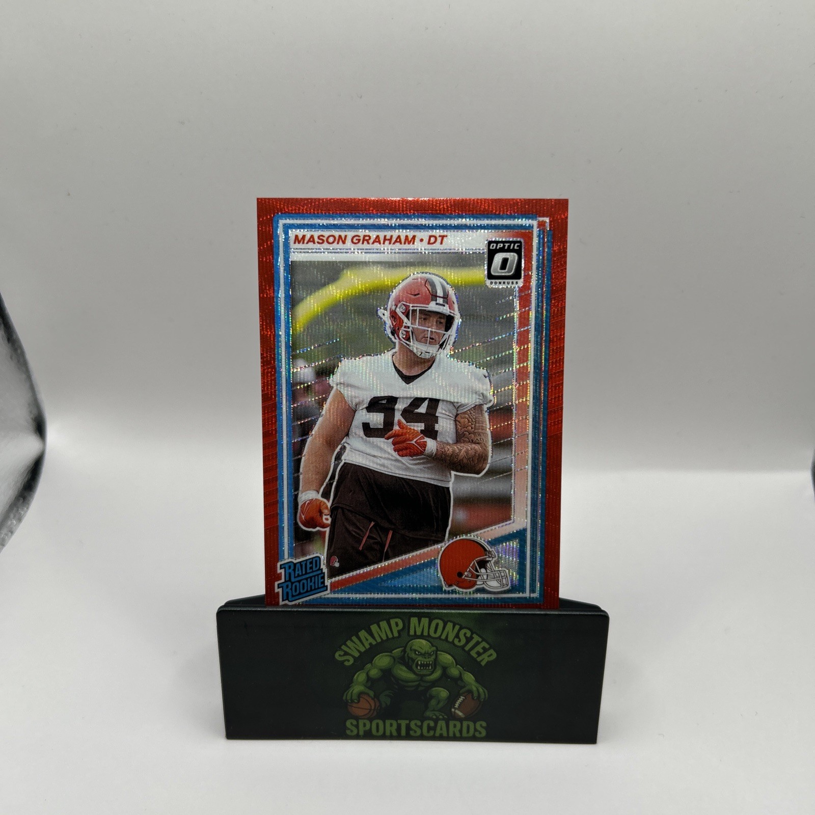 2025 Panini Donruss - Rated Rookie Mason Graham #340 Optic Preview Red Wave