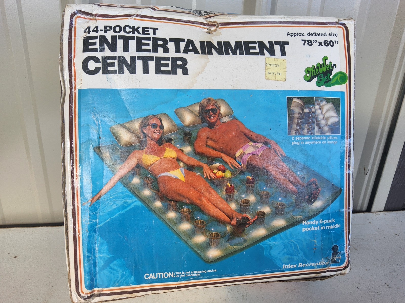 DE COLECCIÓN AÑOS 80 INTEX 44 BOLSILLO CENTRO ENTRETENIMIENTO FLOTADOR AGUA FIESTA INTEX RECREACIÓN