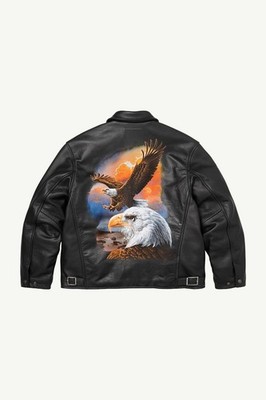 Supreme x MM6 Maison Margiela Schott Leather jacket black