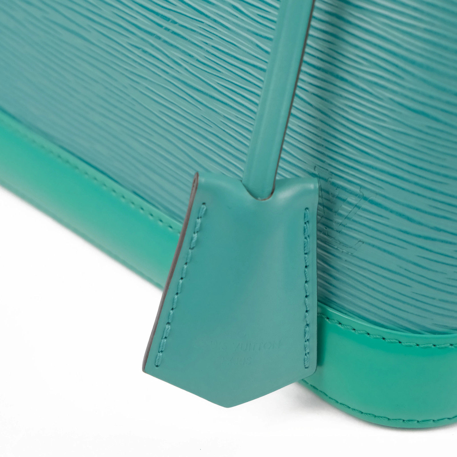 Louis Vuitton Alma BB Handbag Epi Cyan Mint Green Blue M41293 Used