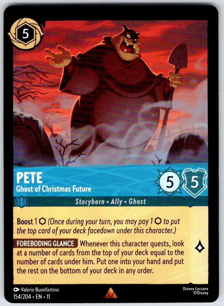 Pete - Ghost of Christmas Future 154/204 Rare Winterspell Lorcana Near Mint