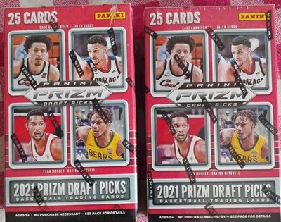 Lot (2) 2021 Panini Prizm Draft Picks Basketball Cereal Box FREE SHIPPING 