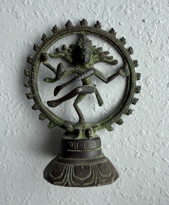 VINTAGE Dancing Shiva Bronze Figure Statue Nataraja Hinduism 5 