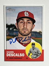 Daniel Descalso 2012 Topps Heritage #375 Autographed Signed Auto Cardinals