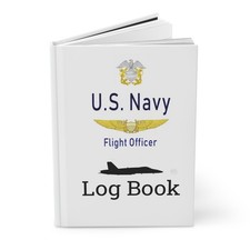 US Navy Officer Naval Flight Officer Log Book Emblem Journal