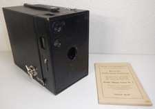 Antique Kodak Brownie No. 2A Box Camera Model B with manual