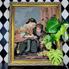 Margot de Paris Murillo Framed Needlepoint 30  Little Fruit Sellers French