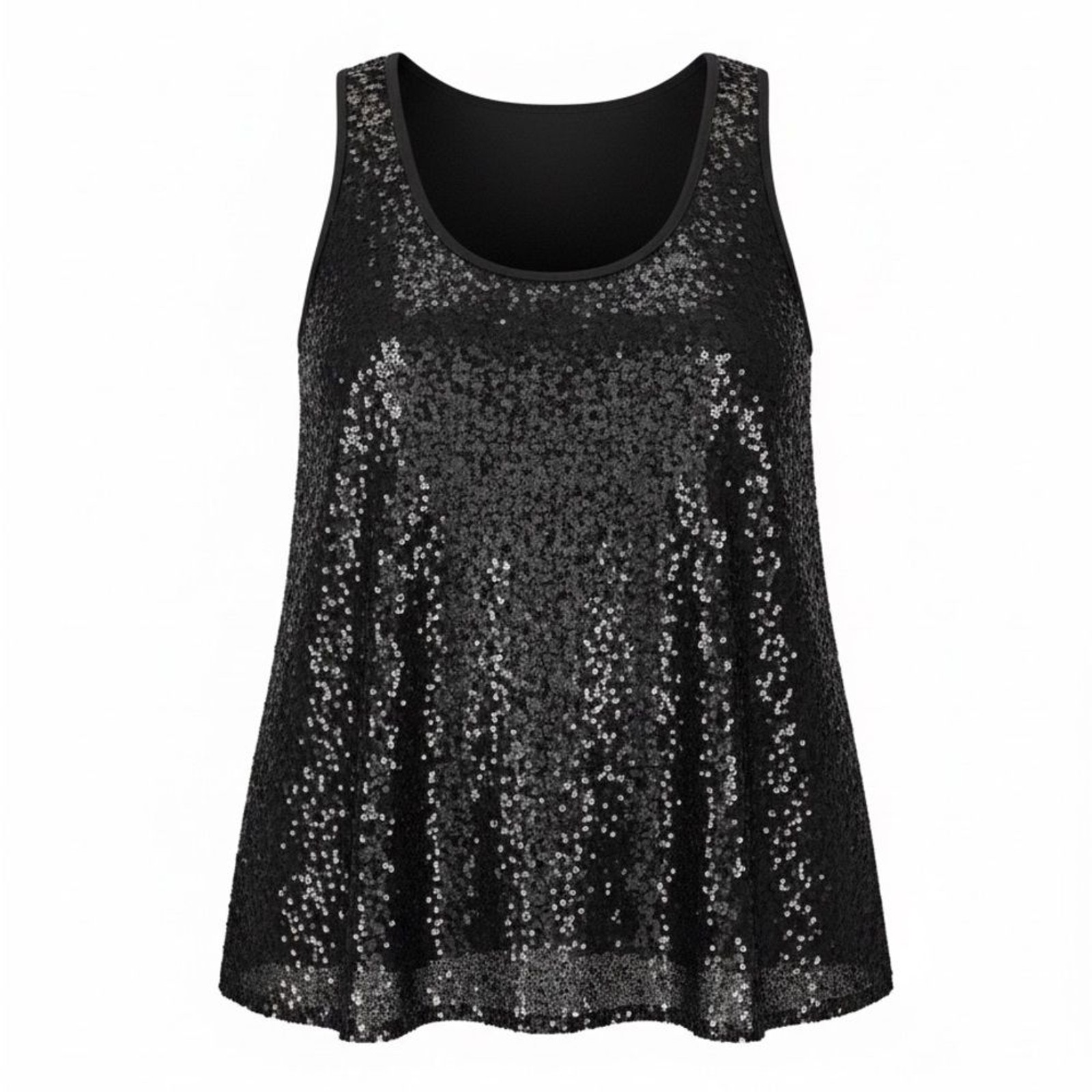 Lane Bryant Sequin Tank Top Black Size 18-20