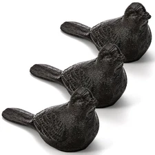 ZOOFOX 3 Pack Cast Iron Door Stopper, Decorative Door Stop, Heavy Duty Rustic...