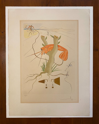 Salvador Dali Le Telephone Hommage Leonardo da Vinci 1975 Engraving ARCHES paper