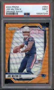 2024 Panini Prizm Orange Wave Prizm #354 Joe Milton III RC /60 PSA 9
