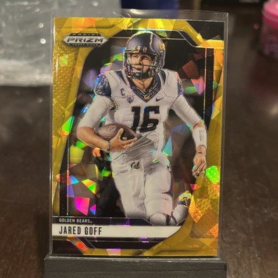 2025 Panini Prizm Draft Picks Gold Cracked Ice Jared Goff Cal Golden Bears