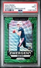 2024 Panini Prizm Emergent Drake Maye 4 Green Wave Prizm Rookie Card RC PSA 9