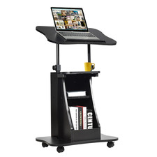 Carrello Porta Computer Regolabile in Altezza, Tavolo Porta Pc Con Superficie Gi