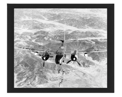 USAF DOUGLAS B-26B INVADER BOMBING KOREA 1951 8X10 FRAMED PHOTO