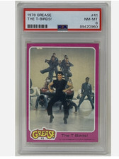 1978 Topps Grease The T-Bird! Lighting John Travolta Trading Card #41 PSA 8