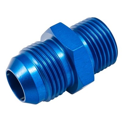 Moquip -6 JIC Male to 3/8 BSP Male Straight Adaptor, Aluminium