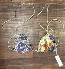 Zimmermann Women’s Size 1 Floral Paisley Bikini Multicolor Swim New Tags