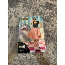 VINTAGESpirit Poodle Skirt Halloween Costume Adult Size Bobby Soxer L/XL 12-16