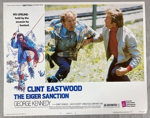 THE EIGER SANCTION Lobby Card #7 Clint Eastwood George Kennedy USA Origin. 11x14
