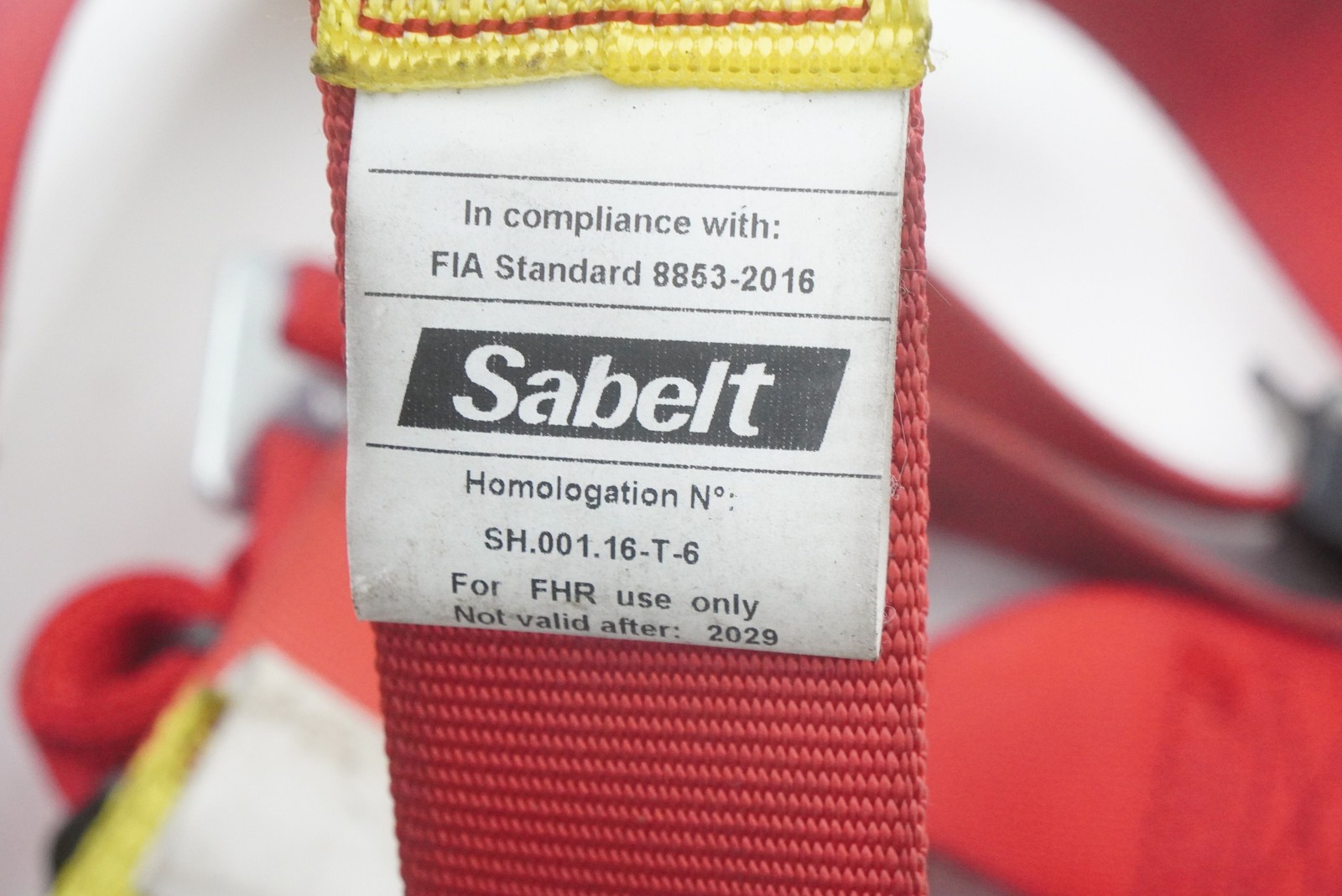 Ferrari 296 Challenge 2025 Front Left Seat belt Red