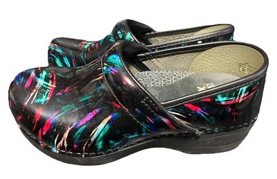 Women's Dansko Pro Xp Color Pop Patent Leather Clog Size 37 6.5-7